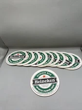 Lot of 10 New Heineken Imported German Beer Cardboard Coasters Dbl Sided GA10
