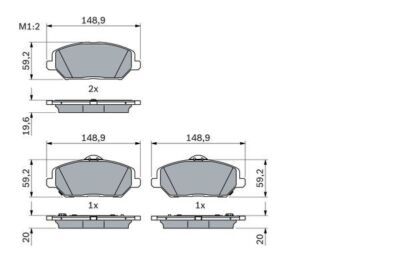 BOSCH Bremsbelag 0 986 424 862