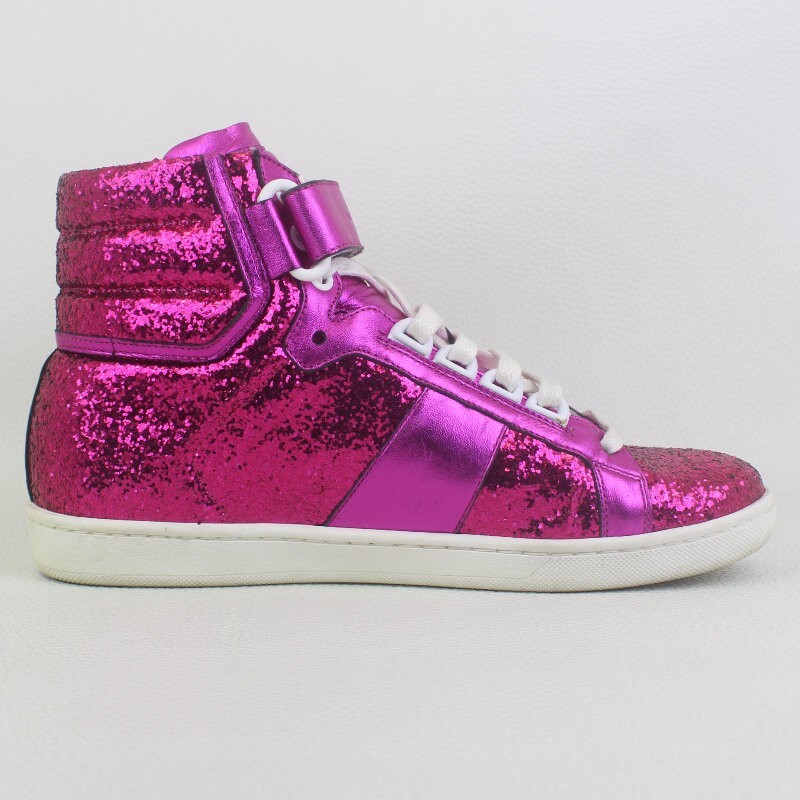 Sneakers alte classiche SAINT LAURENT corte glitter