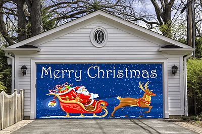 Christmas Santa Garage Door Murals Banners 3d Print Home Decor Billboard Gd41 Ebay