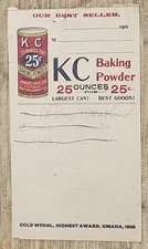 1900 Billhead Chicago Illinois KC Baking Powder Choice of Piece