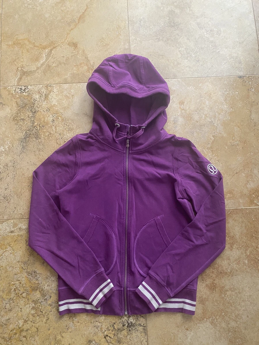 Lululemon Women s Scuba Hoodie Full Zip Yoga Jacket Purple Magenta Sz 8