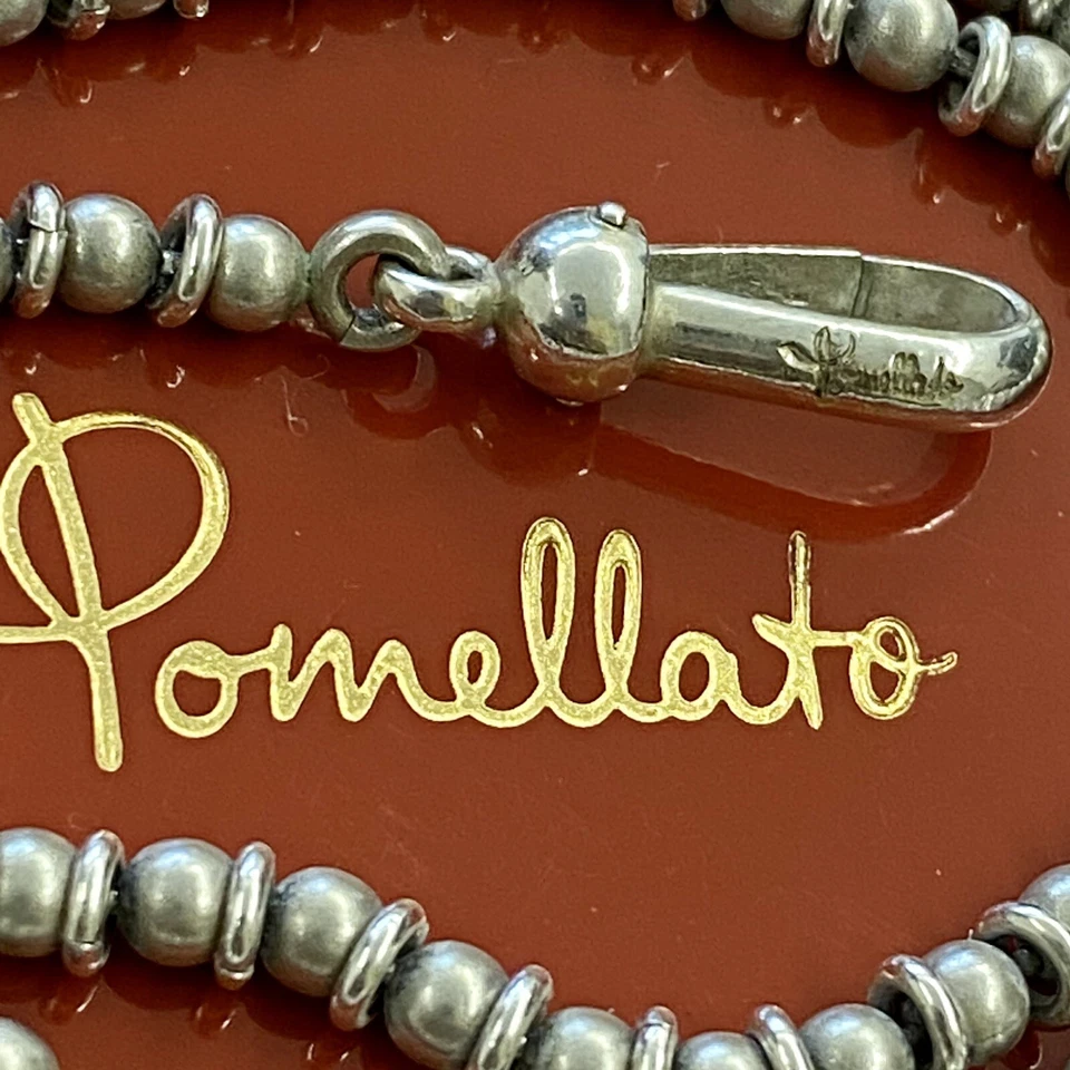 Pomellato Collana 60 Cm Argento Pallini Rondelle Rara Fuori Produzione Originale - Immagine 3 di 4