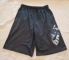 Nike SB Shorts Boys DriFit Big Swoosh Elastic Waist Skateboarding Gray MED 10/12