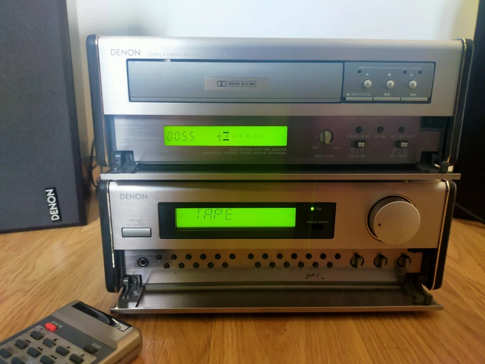 DENON UDRA 70 HI FI SYSTEM TUNER AMPLIFIER - TAPE DECK - REMOTE - SPEAKERS - Image 3 of 4