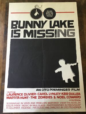 Bunny Lake Is Missing Original Film Poster Saul Bass Art MCM Preminger Noir