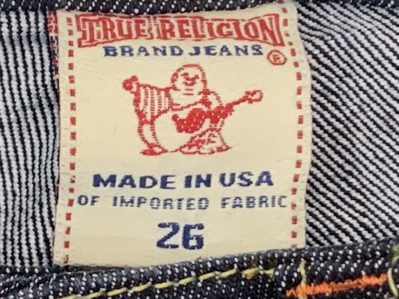 True Religion Women BILLY Jeans Size 26 Blue Cotton MADE IN USA Excellent Condit thumbnail 6