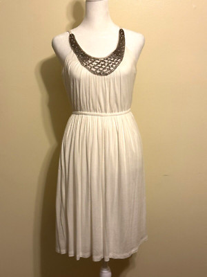 Womens  Summer Dress By Francesca s Size Medium Ivory Cream