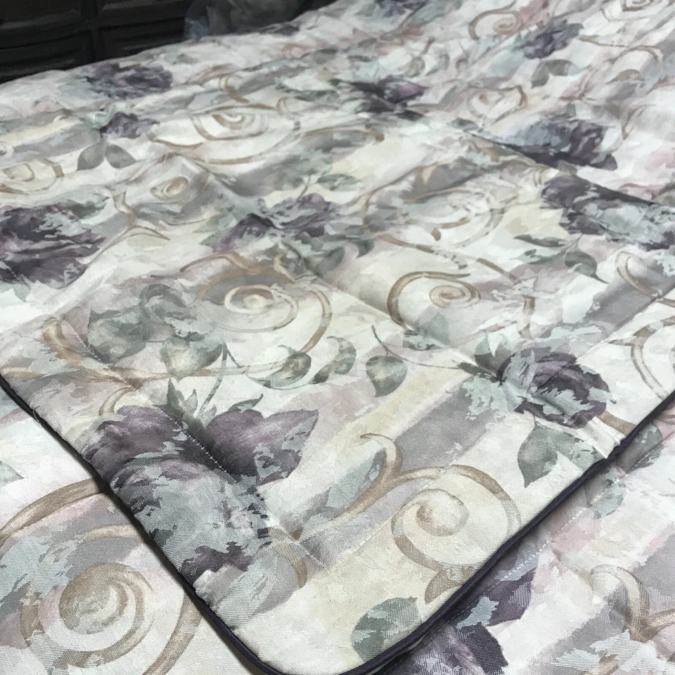 Edredón doble Croscill Chambord con farsa - sin falda de cama púrpura rosa Foto 4 de 4