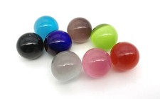 Single 16mm Nimbus Cat's Eye Marbles Choice of 8 Colors Fiber Optic Spheres Cats