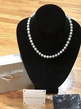Authentic rare￼ David Yurman Crossover Gray Pearl Pearls SS Sterling ￼Necklace
