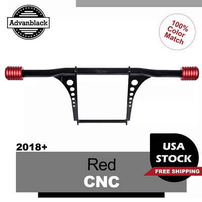Red CNC ProTek Front Performance Crash Bar For M8 Harley Low Rider/S