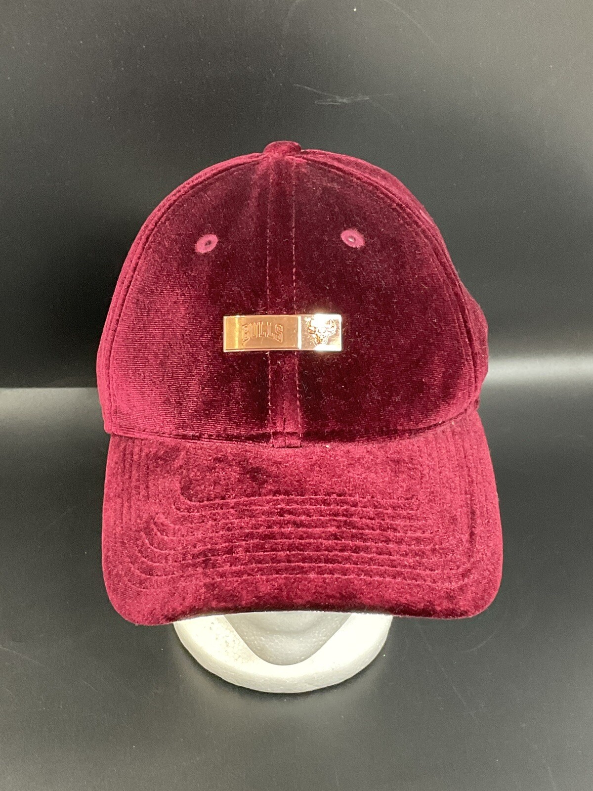 New Era Chicago Bulls Hat Adjustable Cap Burgundy 9Twenty NBA Velour Velvet