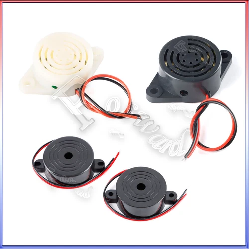 Piezo Buzzer Summer 100db Aktiv 12V Dauerton Signalgeber Piepser Alarm Weiß Schw