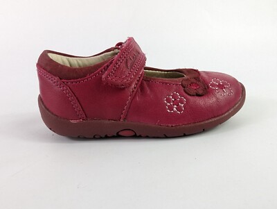 Clarks Baby Girls Pink Leather Shoes UK F UK