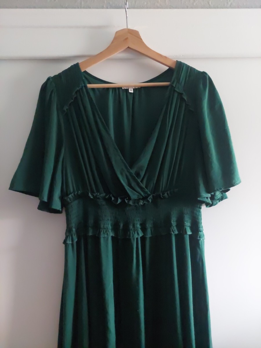 baltic born emerald green dress Baltic Born Womens Marseille Embossed Maxi Dress | Green main image 1