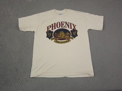 Vintage Phoenix Arizona Shirt Adult Large Creme Brown Tourist Mountain Mens