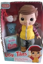 Lilly Tikes Snow Day Tommy Doll with Winter Themed Moldable Snow Bear and Access