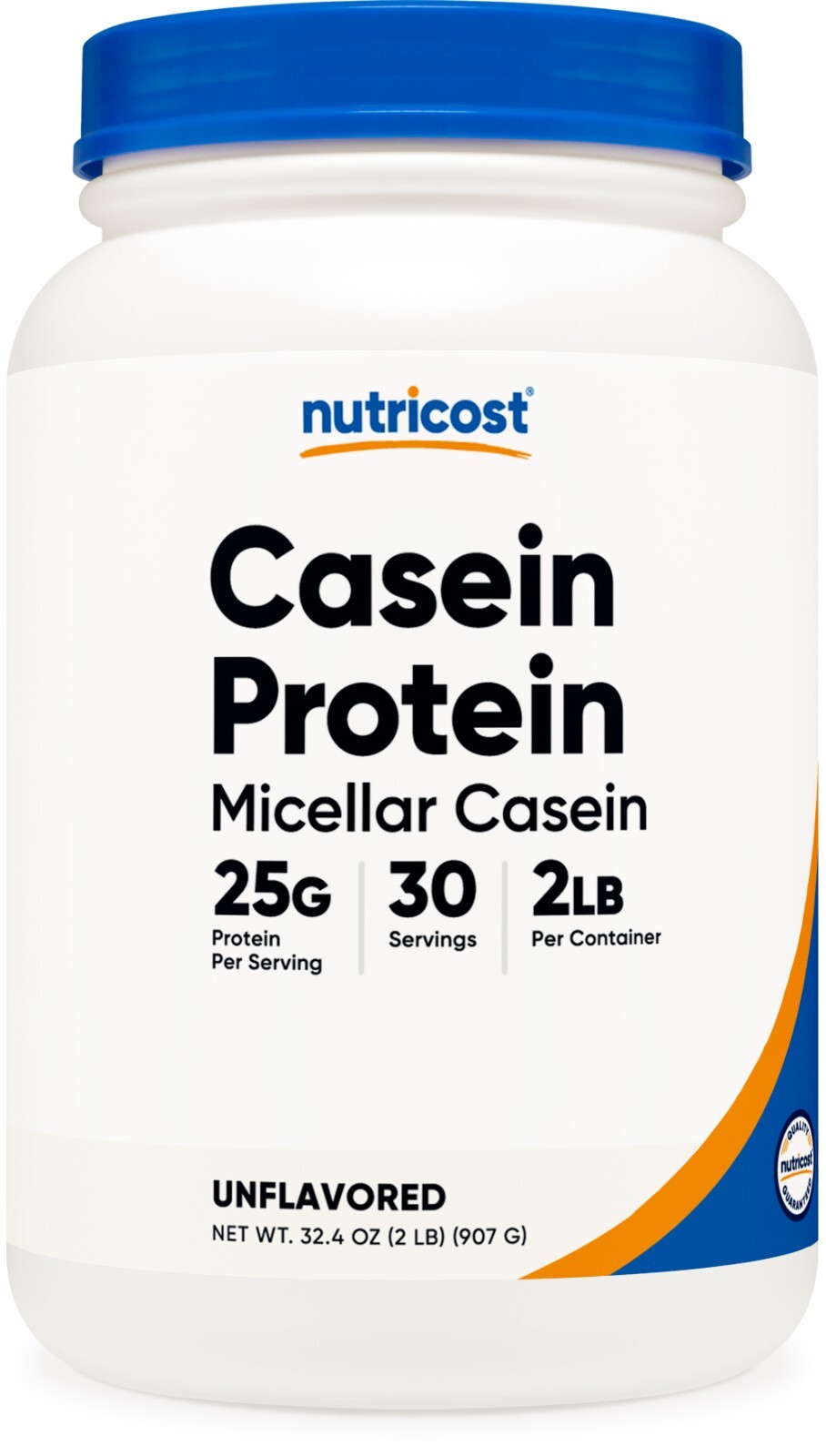 Nutricost Casein Protein Powder, 2 фунта — мицеллярный казеин, без глютена, без ГМО