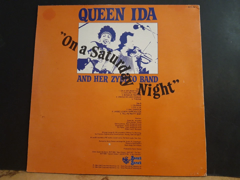 QUEEN IDA AND HER ZYDECO BAND On A Saturday Night LP 1984 Cajun Caribbean Foto 2 de 4