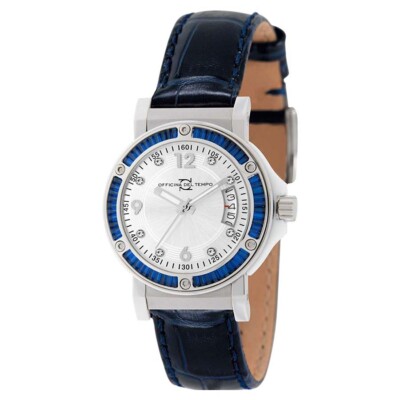 OFFICINA DEL TEMPO DAMEN UHR # 0420BAB Blaue Italienische Armbanduhr Damenuhr