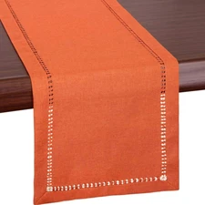 Grelucgo Small Short Thanksgiving Holiday Autumn Fall Orange Table Runner or Dre