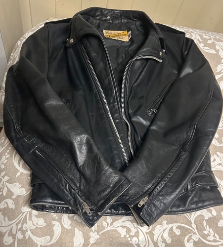 80'S Perfecto by Schott NYC, Leather Jacket Sz 36 ,sleeve 24”collar to waist 26 - Picture 15 of 24