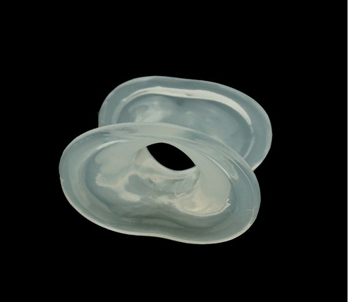 Male TPE Delay Ring Scrotum Stretcher Clear Black - Picture 3 of 10