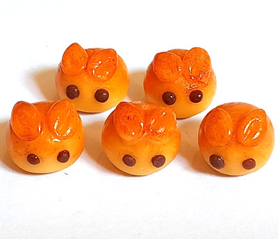 10 Dollhouse Miniature Bunny Rabbit Bread Buns * Doll Bakery Food Barbi Diorama
