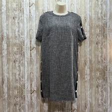 Finders KeepersGray Short Sleeve Dress with Button Accents Sides Size Small
