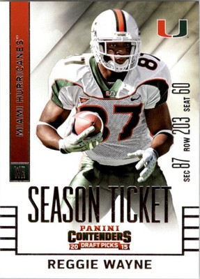 2015 Panini Contenders Draft Picks #85 Reggie Wayne - FB