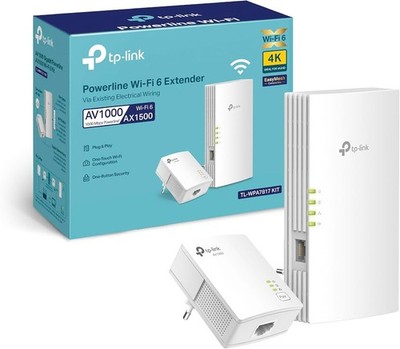 TP-Link TL-WPA7817 KIT Powerline Adapter WLAN, AV1000, WiFi 6 AX1500 Dualband