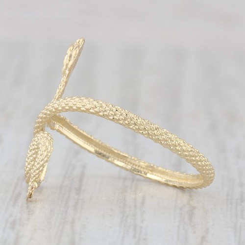 New Snake Ring 14k Yellow Gold Size 8.25 Statement - Picture 3 of 10