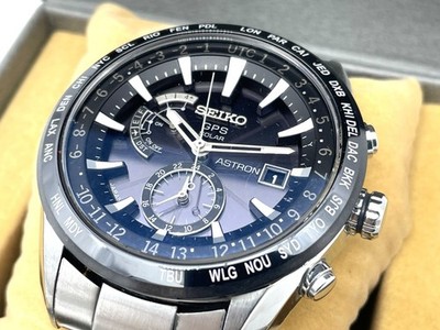 SEIKO ASTRON GPS Radio Wave Solar Men's Watch Stainless Steel Boxed 7X52-0AE0
