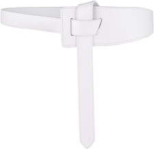 Women's Leather Belt Dress Belt for Jeans Jumpsuit Coat Fashion Tie a Knot Genui