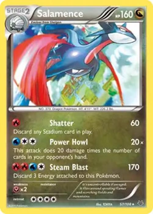 Salamence - 57/108 - Pokemon Roaring Skies XY Holo Rare Card NM
