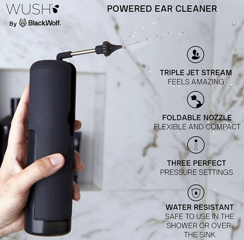 Wush By Blackwolf Powered Ear Cleaner & Earwax Remover As Seen on TV! Free Post - Picture 3 of 8