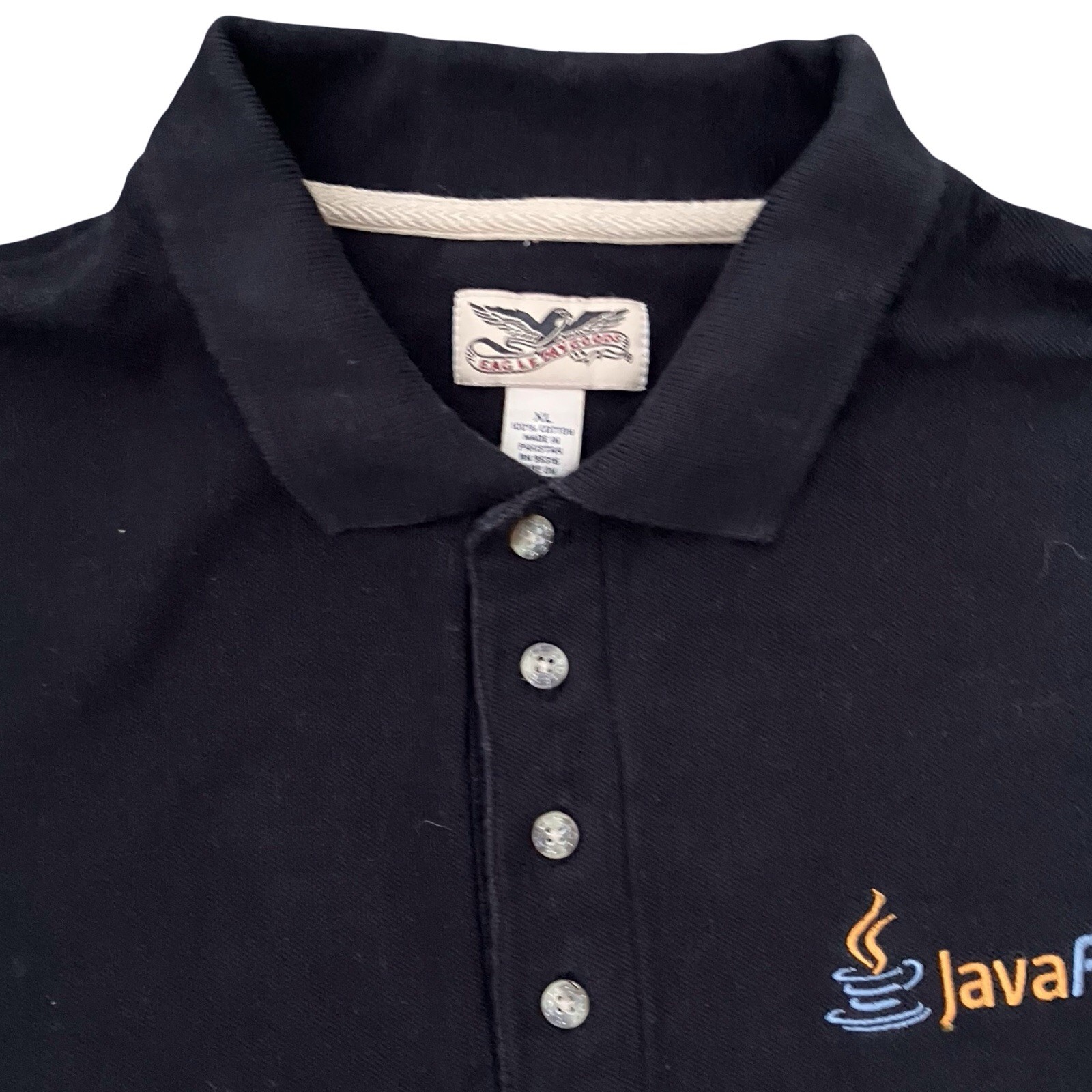Vintage Sun Microsystems & Java Fx Poloshirt XL E… - image 7