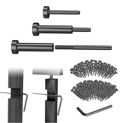 60 Pairs Black Invisible Cable Railing Kit for Wood/Metal Posts