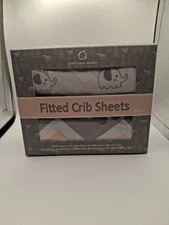 Optima Baby Fitted Crib Sheets 2 pack 28 x 52 x x 8 inch
