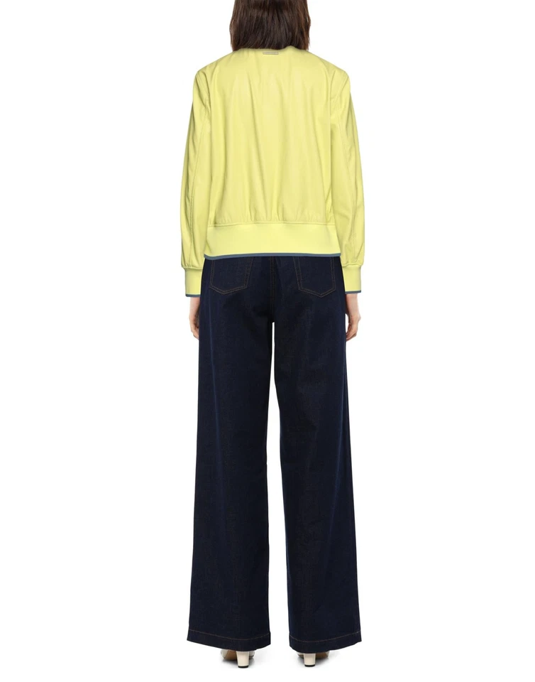 RRP€235 ARMANI EXCHANGE Bomber Jacket L PU Leather Popper Front Ribbed Neck - Image 2 of 4