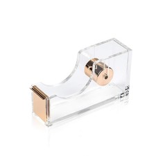 Contemporary Ultra Clear Acrylic Gold Quality Tape Dispenser Single Hand Disp...