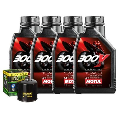 Inspektionskit Öl Motul 300V 15W50 + Filter für Bimota 1078 RE 2011>2015