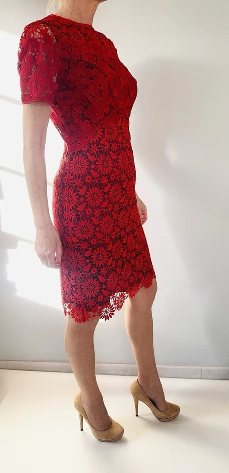 Robe ajourée rouge KAREN MILLEN - Taille 38 - Photo 3/4