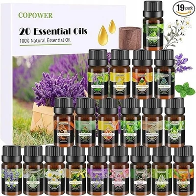 COPOWER ÄTHERISCHE ÖLE FÜR AROMATHERAPIE-DIFFUSOR 20 ÖLE KAPAZITÄT 20x10ML