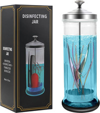 42.3 Oz Barbicide Disinfectant Jar with Anti-Slip Pad, Disinfectant Jar Large fo