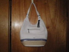 NWT The Sak Roma Leather Shopper with Double Handles and Woven Trim