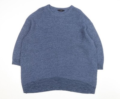 Yours Grobstrickpullover Pullover Damen blau Übergröße 22