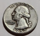 1957‑D Washington Quarter • 90% Silver • Circulated • X121