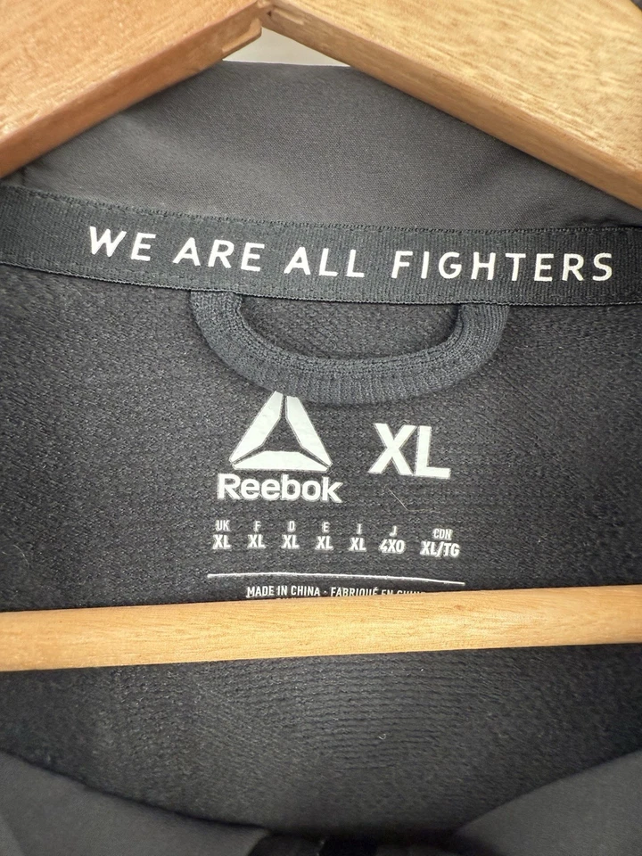 UFC Reebok Hoodie Mens XL Black Full Zip Fight Night Walkout MMA Team Nzechukwu - Image 3 of 4